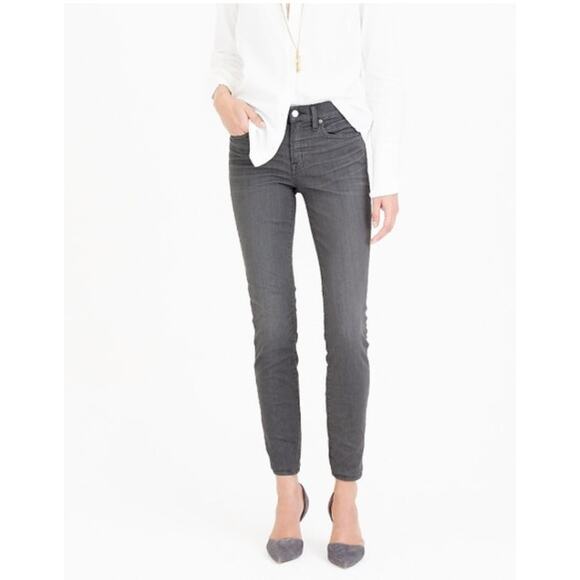 J. Crew Toothpick Skinny Jeans Grey Denim - Size 27 T - Picture 1 of 9